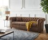Craftshades Vintage Brown Chesterfield 3 Seater Sofa