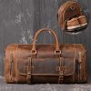Craftshades Vintage Leather men's Travel Duffle luggage Bag - Image 3