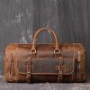 Craftshades Vintage Leather men's Travel Duffle luggage Bag - Image 2