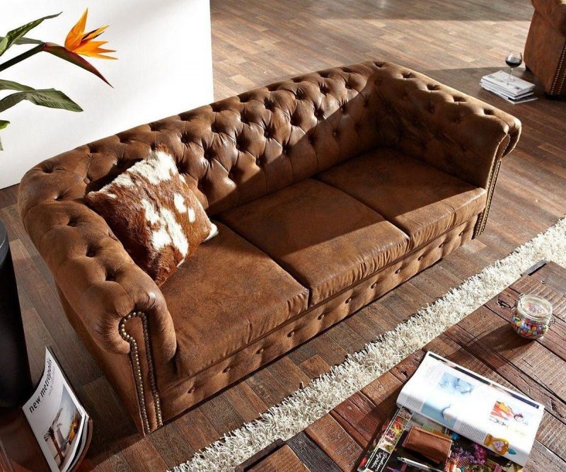 Craftshades Vintage Chesterfield 3 Seater Sofa - Image 4