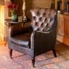 Craftshades Colonial Brown Chesterfield 1 Seater Sofas