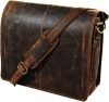 Craftshades Leather Men Laptop Messenger Full Flap Messenger Briefcase Bag 16 inch