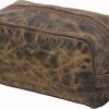 Craftshades Leather Toiletry Bag For Men Women - Image 2