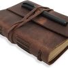 Craftshades Leather Journal Writing Notebook - Genuine Leather Bound Daily Notepad for Men & Women - Image 4