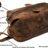 Men's Buffalo Genuine Leather Toiletry Bag Dopp Kit Shaving Bags - Image 4