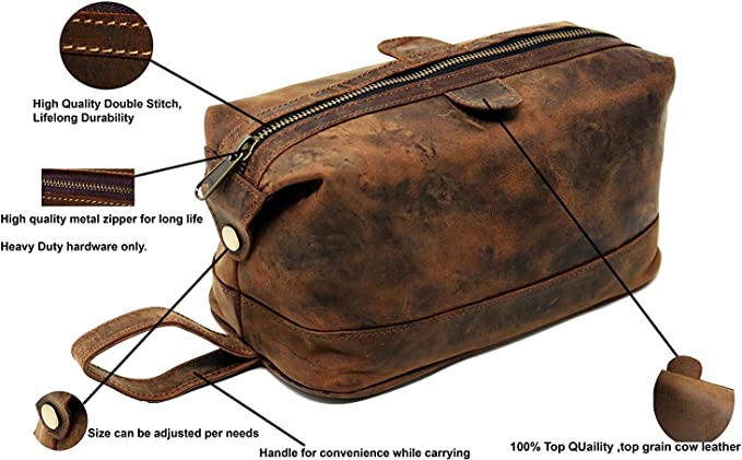 Graham Leather Hanging Toiletry Bag | Mark and Graham