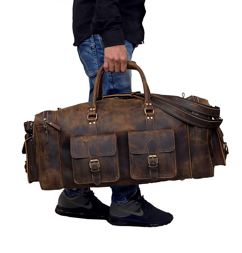 Craftshades Large 28 inch duffel bags for men leather travel bag - Image 3