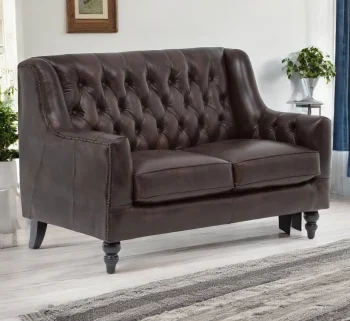 Craftshades Colonial Brown Chesterfield 2 seater Sofa