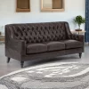 Craftshades Colonial Brown Chesterfield 3 Seater Sofas