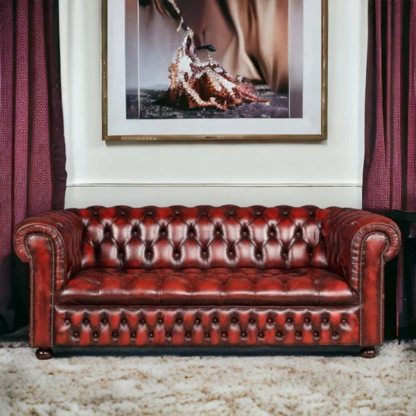 Craftshades Chesterfield leather sofa