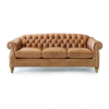 3 seater chesterfield leather sofa