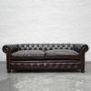 Craftshades Earle Chesterfield Tobacco Brown Leather Sofa 2 Seater