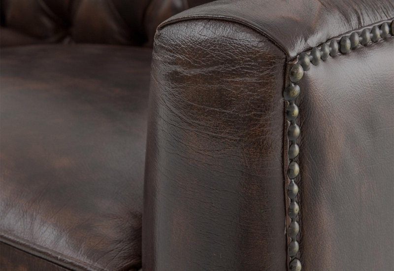 Craftshades Colonial Brown Chesterfield Set of 3 Sofas - Image 3