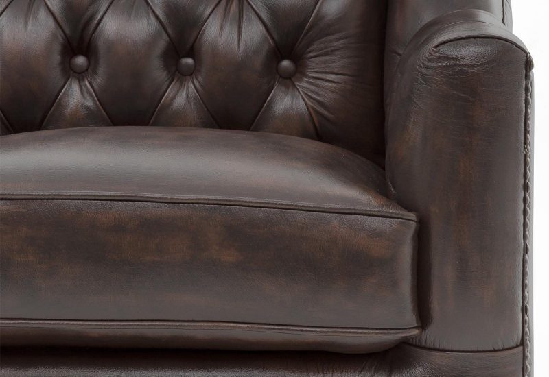 Craftshades Colonial Brown Chesterfield Set of 3 Sofas - Image 8