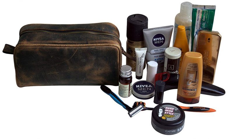 Craftshades Leather Toiletry Bag For Men Women - Image 6
