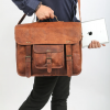 CraftShades  Combo Offer - 15 Inch Handmade Leather Laptop Bag, & Belt - Image 8