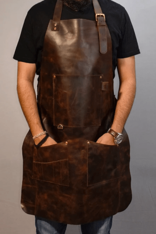 leather aprin