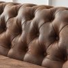 Craftshades Vintage Chesterfield Brown Ottoman Right - Image 5