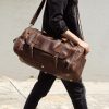 Craftshades Vintage Leather men's Travel Duffle luggage Bag - Image 6
