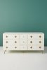 Bone Inlay Optical Inlay Chest of 9 Drawers in White