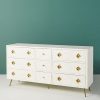 Bone Inlay Optical Inlay Chest of 9 Drawers in White - Image 3