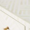 Bone Inlay Optical Inlay Chest of 9 Drawers in White - Image 6