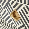 Bone Inlay Optical Inlay Chest of 9 Drawers in Black - Image 4
