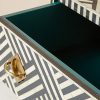 Bone Inlay Optical Inlay Chest of 9 Drawers in Black - Image 6
