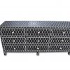 Bone Inlay Chest of 9 Drawers Honeycomb Design in Black Col - Image 3