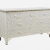 Bone Inlay Chest of 7 Drawers Geometric Design in Grey Color (Copy) - Image 3