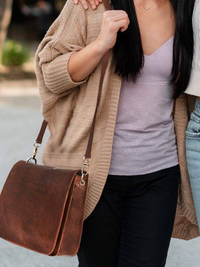 Luxury Style Genuine Leather Cross Body Shoulder Bag Handmade Bag