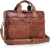 CraftShades: Buffalo Leather briefcase 12*16 Inch Laptop Messenger Bags for Men and Women Best Office School College briefcase Satchel Bag