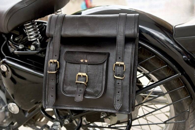Bicycle Leather Saddle Bag Bike Bag Leather Tool Bag Brown Buffalo Leather  Panniers Bags Bike Handle Bar Bag - Etsy