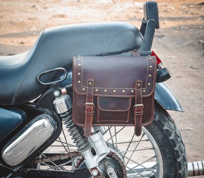 leather bike luggage