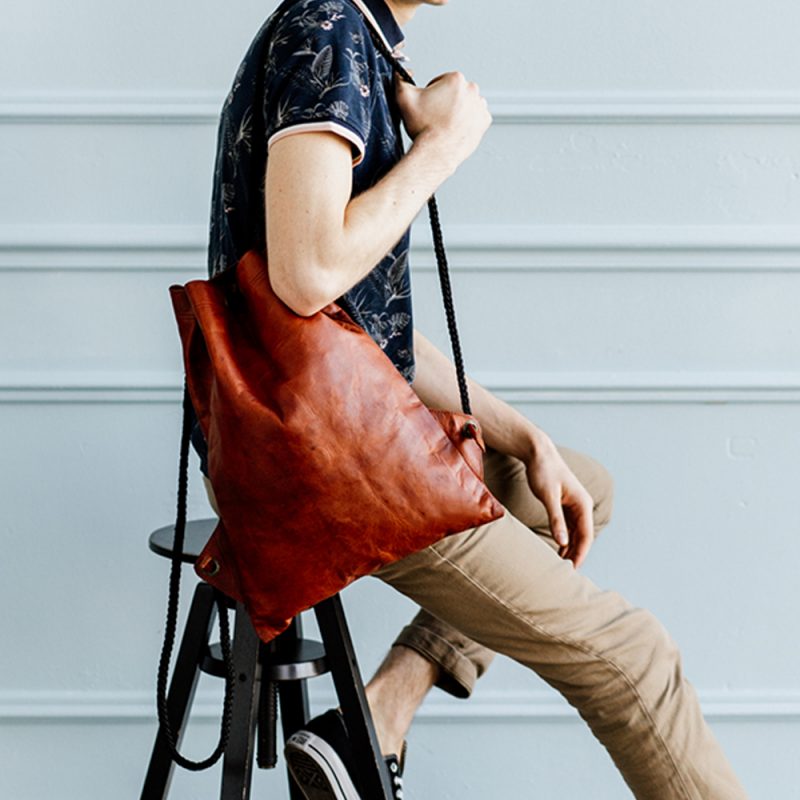 Craftshades –Leather 13*18 inch Gym Bag | 100% Genuine Leather - Image 2