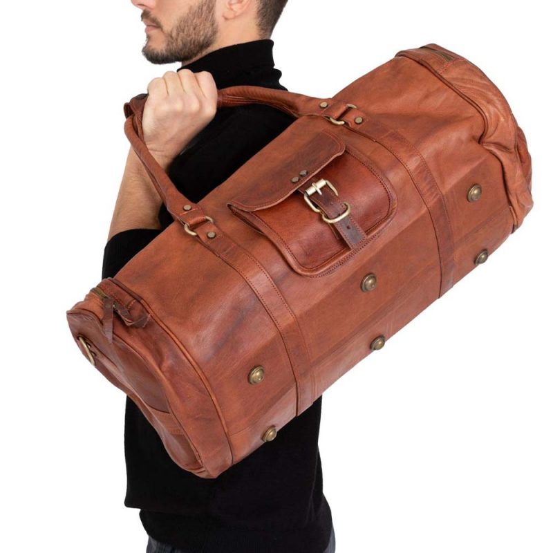 CraftShades 22 Inch leather duffle bag - Image 6