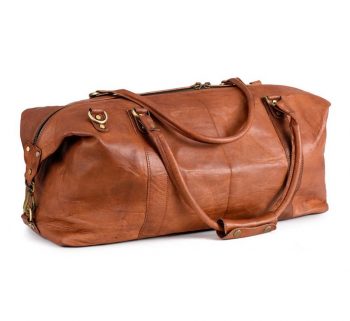 CraftShades 20 Inch brown duffle leather bag