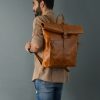 CraftShades-13*18 Inch buffalo leather backpack Unisex For Girls And Boys | 100 Genuine Leather - Image 2