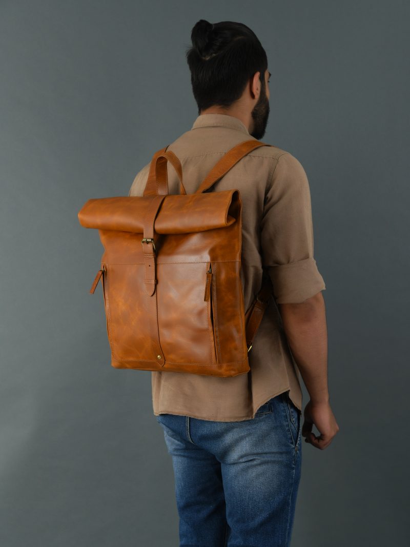 CraftShades-13*18 Inch buffalo leather backpack Unisex For Girls And Boys | 100 Genuine Leather - Image 7
