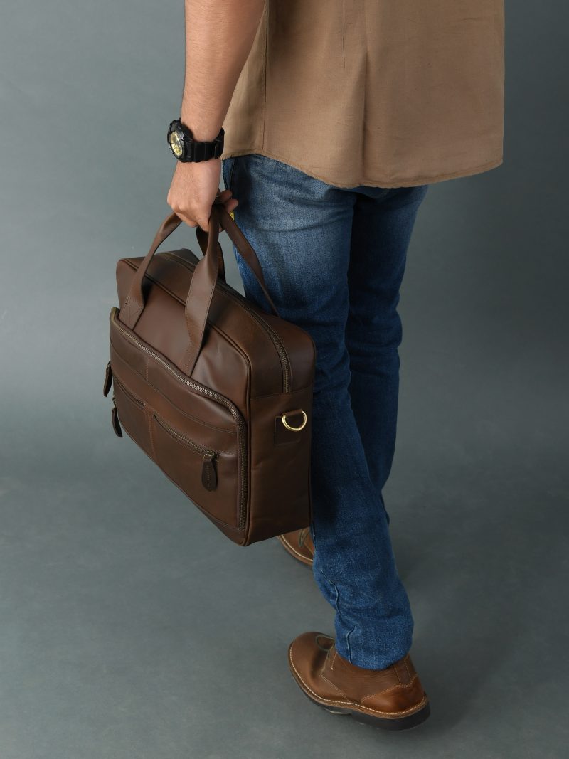 CraftShades buffalo leather Laptop bag - Image 6