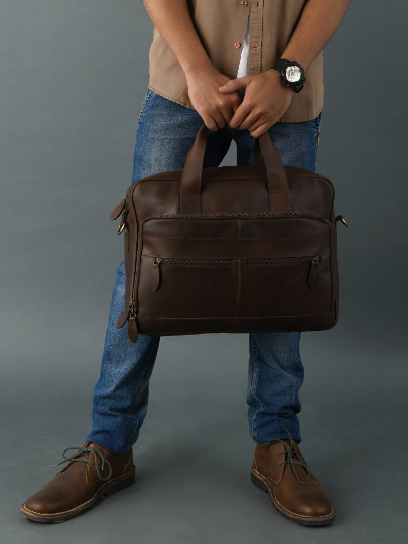 CraftShades buffalo leather Laptop bag - Image 7