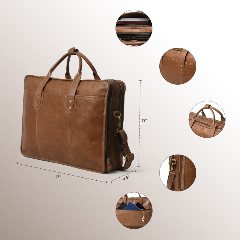 CraftShades buffalo Mens leather bag - Image 13