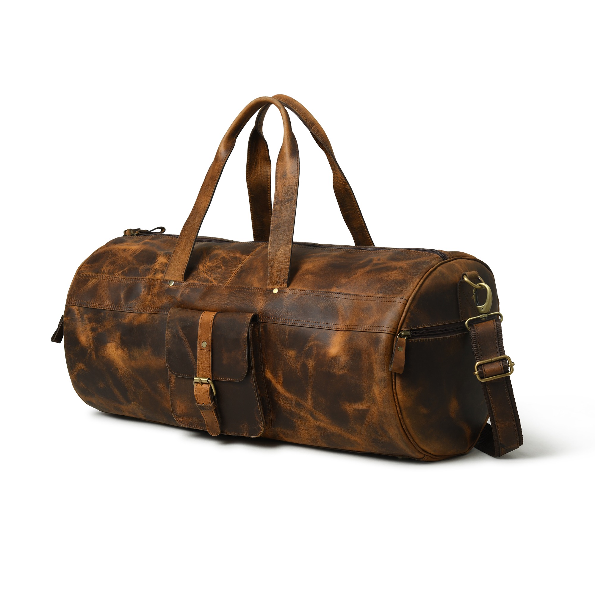 CraftShades 24 Inch buffalo leather duffle bag Travel Gym