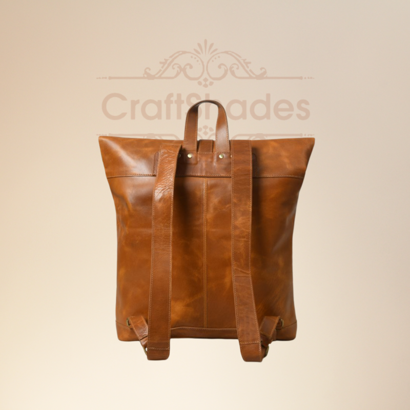 CraftShades-13*18 Inch buffalo leather backpack Unisex For Girls And Boys | 100 Genuine Leather - Image 6