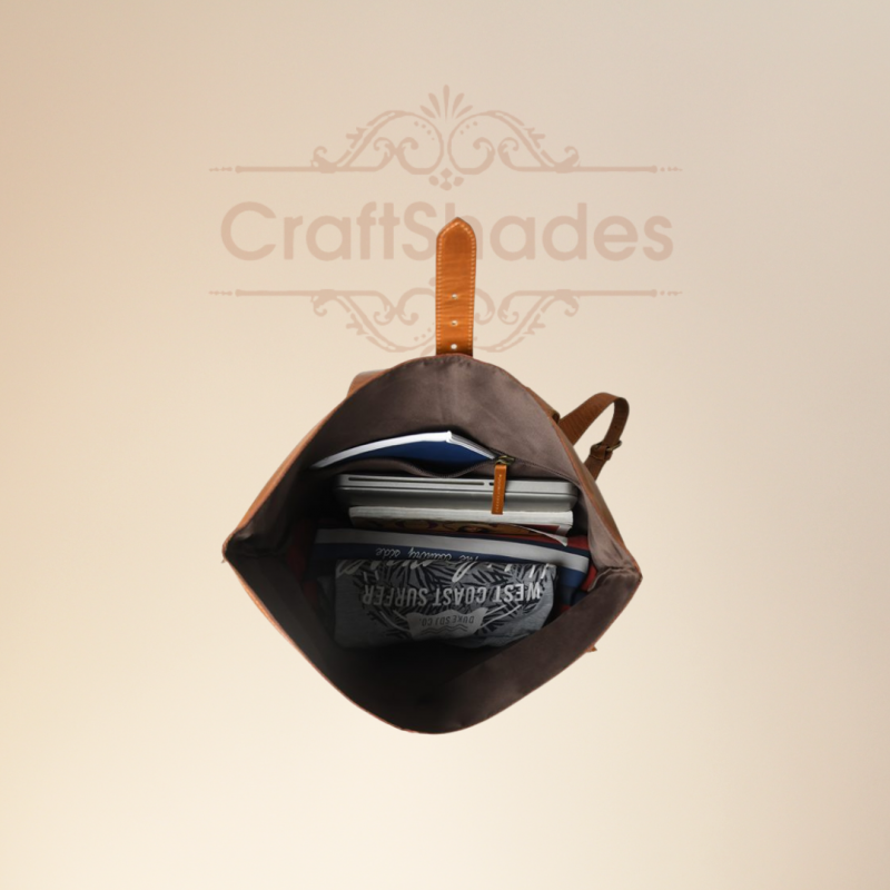 CraftShades-13*18 Inch buffalo leather backpack Unisex For Girls And Boys | 100 Genuine Leather - Image 7