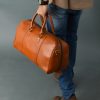 Craftshades Vintage Leather men’s Travel Duffle luggage Bag Brown - Image 4