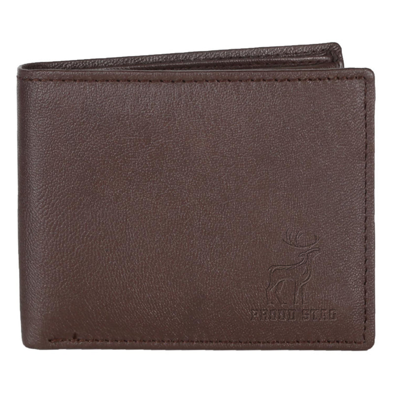 Mens Wallet Buff Dark Brown