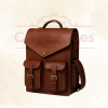 Craftshades – 11 x 15 x 3 Inch 4 Pockets Dark Brown Handcrafted Leather Backpack | 100% Genuine Leather - Image 2