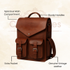 Craftshades – 11 x 15 x 3 Inch 4 Pockets Dark Brown Handcrafted Leather Backpack | 100% Genuine Leather - Image 5