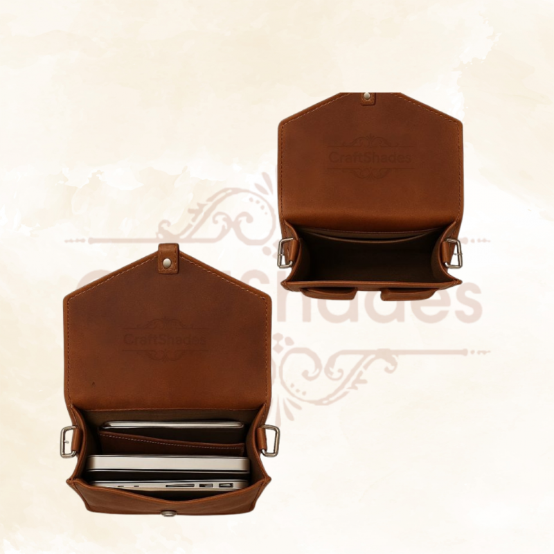 Craftshades – 11 x 15 x 3 Inch 4 Pockets Dark Brown Handcrafted Leather Backpack | 100% Genuine Leather - Image 7